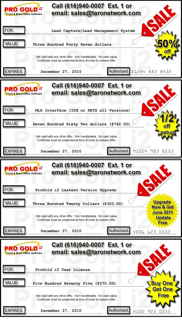December ProGold i2 Cyber Sales